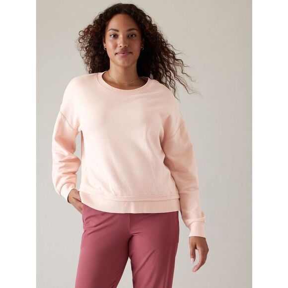ATHLETA Women’s Pink Long Sleeve Sundown Sweatshirt 2.0 Size XXS - Picture 1 of 7